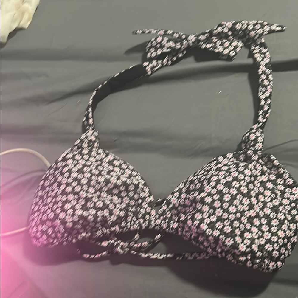 No Boundaries Black and White Floral Bikini